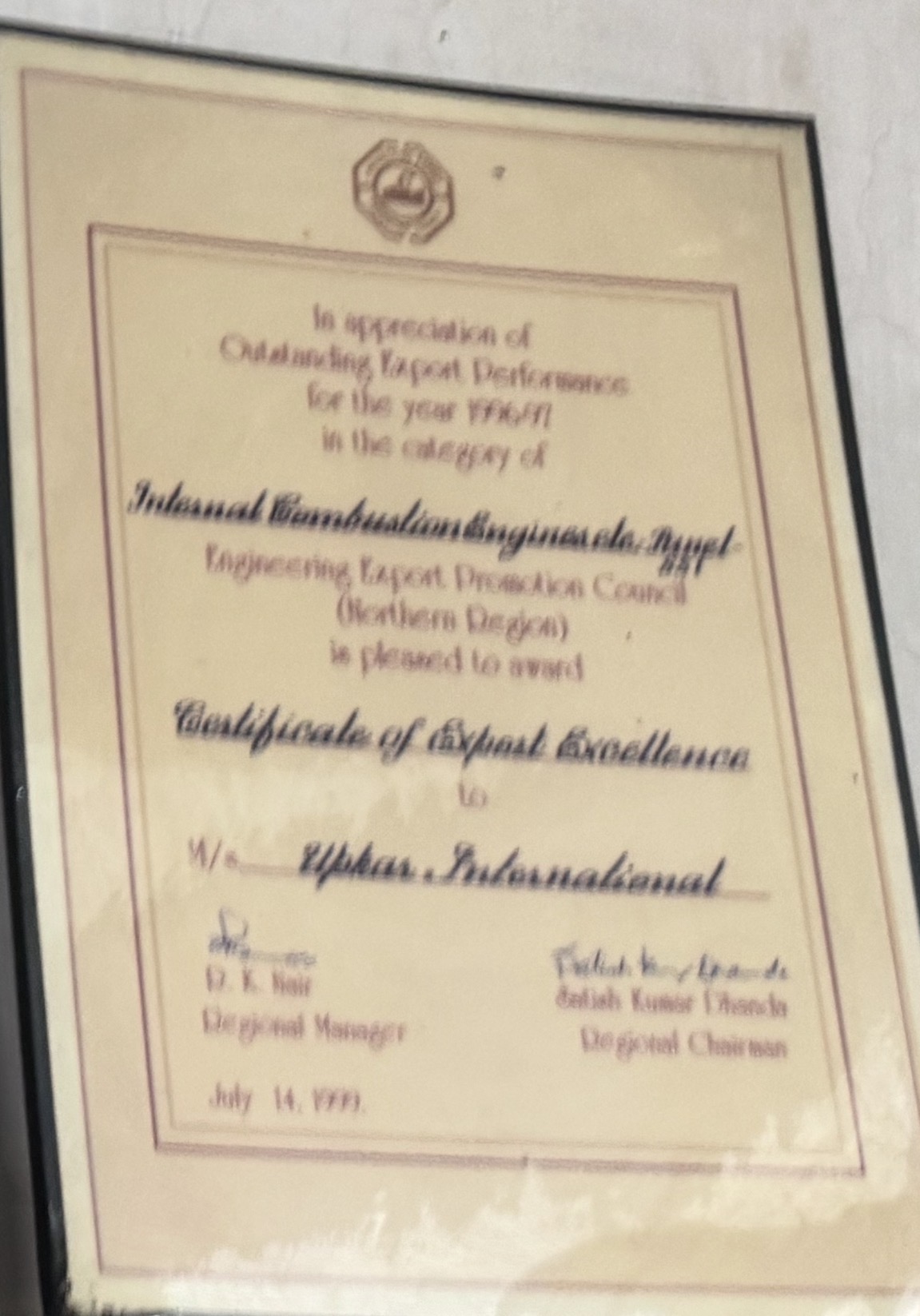 Certificate 1