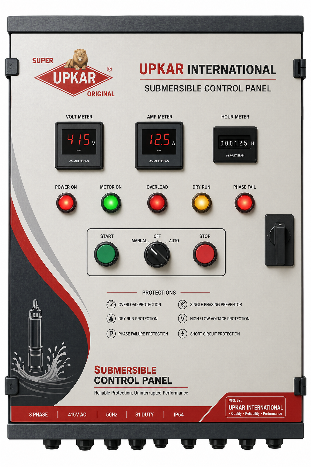 Upkar International Submersible Control Panel